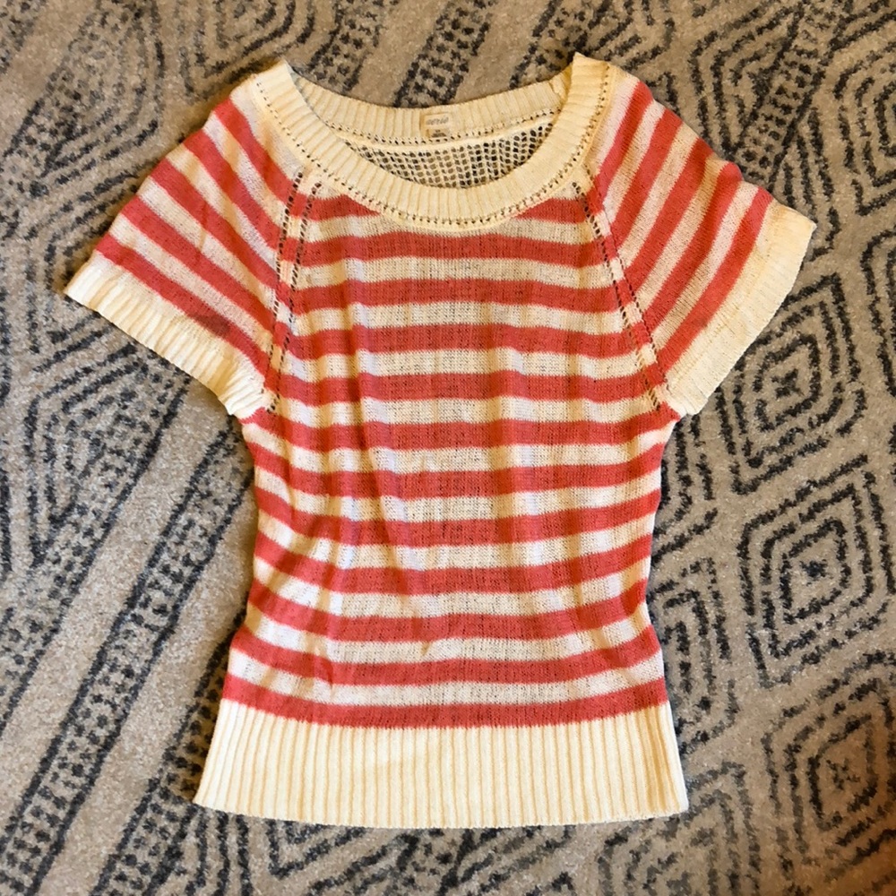 Aerie Crochet Stripped Summer Top